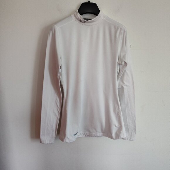 Ladies SZ M Under Armour White LS Coldgear Shirt - Picture 1 of 4